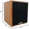 image:imageRockville Rock Shaker 65 Wood Powered Home Theater Subwoofer Compact  200W Peak100W RMS Class D Amp MDF Enclosure RCA and High Level InputsOutputs Rear Firing Port Phase Switch CrossoverClassic Wood