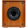 image:imageRockville Rock Shaker 65 Wood Powered Home Theater Subwoofer Compact  200W Peak100W RMS Class D Amp MDF Enclosure RCA and High Level InputsOutputs Rear Firing Port Phase Switch CrossoverClassic Wood