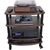 image:imageRockville Bundle 2 RockShelf 68D 400w Dark Wood 65 Home Theater Bookshelf Speakers Bundle with 2 36 Home Speaker Stands Up to 100Lbs amp Home Theater Audio Rack Stand 5 Items