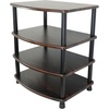 image:imageRockville Bundle 2 RockShelf 68D 400w Dark Wood 65 Home Theater Bookshelf Speakers Bundle with 2 36 Home Speaker Stands Up to 100Lbs amp Home Theater Audio Rack Stand 5 Items