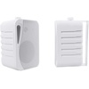 image:imageRockville HP4S White 4 OutdoorIndoor Home Theater Speakers 4Pack  IPX44 Swivel Bracket 360W Peak  120W RMS Waterproof ABS Construction Stainless Steel Grill Rubber Surrounds 4 Ohm