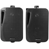 image:imageRockville HP4S8 BK Black 4 8Ohm Marine Boat Speaker 8Pack  360W Peak120W RMS IPX44 Rated 80Hz20kHz Response 90dB Sensitivity ABS Cabinet With Swivel Bracket IndoorOutdoor Use