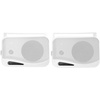image:imageRockville HP4S8 White 4 Home Theater Speakers Swivel Brackets 5Pairs  360W Peak120W RMS IPX44 Rated 8 Ohm 80Hz20kHz Response 90dB Sensitivity ABS Cabinet IndoorOutdoor Use