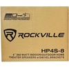 image:imageRockville HP4S8 White 4 Home Theater Speakers Swivel Brackets 5Pairs  360W Peak120W RMS IPX44 Rated 8 Ohm 80Hz20kHz Response 90dB Sensitivity ABS Cabinet IndoorOutdoor Use