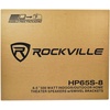 image:imageRockville HP65S8 65 White OutdoorIndoor Home Theater Speakers 4Pack  500W Peak160W RMS IPX44 Waterproof Swivel Bracket 8 Ohm Stainless Steel Grill Bass Reflex Port 2Way