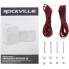 image:imageRockville HP65S8 65 White OutdoorIndoor Home Theater Speakers 4Pack  500W Peak160W RMS IPX44 Waterproof Swivel Bracket 8 Ohm Stainless Steel Grill Bass Reflex Port 2Way