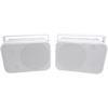 image:imageRockville HP65S8 65 White OutdoorIndoor Home Theater Speakers 4Pack  500W Peak160W RMS IPX44 Waterproof Swivel Bracket 8 Ohm Stainless Steel Grill Bass Reflex Port 2Way