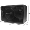 image:imageRockville KPS12 12 in 3Way 1600Watt Peak400Watt RMS Karaoke Speakers 8 Ohm MDF Enclosure with Wall Brackets Builtin Crossover for RestaurantBarCafe 2Piece