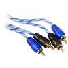 image:imageRockville RTR032 3 Foot 2 Channel RCA Cable Twisted Pair 100 Copper Conductors Split Pin Design Noise Rejection for Car Audio and Home Theater Pack of 23 Foot
