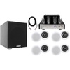 image:imageRockville BluTube SG Bundle Tube Stereo Receiver with Bluetooth 4 Pairs HC65516 65 inCeiling Speakers 80W RMS 250W Peak Each Rock Shaker 8 Subwoofer 200W RMS 400W Peak RCA Cable 8 Items