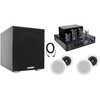 image:imageRockville Bundle 1 BluTube LED Tube Amplifier Bundle with 4 HC55 inCeiling Home Theater Speakers 1 Rock Shaker Home Theater Sub 1 RCDR25B 25 Ft Audio Cable 7 Items