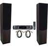 image:imageRockville Bundle 1 RPA60BT V2 1000W 2Ch USB Bluetooth Amplifier Mixer2 Lux 658 Dark Wood Dual 65 Premium Tower Speakers Home Theater 8 Ohm2 BN10 10 14 AWG 100 OFC Copper Cable 5 Items