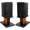 image:imageRockville Bundle 2 RockShelf 68B 400w Black 65 Home Theater Bookshelf Speakers8 Ohm Bundle with 2 RHT8C Bookshelf Desktop SpeakerStudio Monitor StandsWood 4 Items