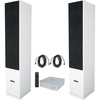 image:imageRockville Bundle HighRes WiFi Streaming Home Audio Amplifier Receiver Bundle with 2 RockShelf 64W Bookshelf Speakers BN20 20 Pro Cable 4 Items
