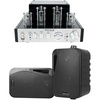 image:imageRockville HP4S8 BK Bundle 2 4 in Black 8Ohm IndoorOutdoor Wall Mount Speakers BluTube 70Watt Tube Stereo Receiver with Bluetooth for Home Theater and Music 3Items