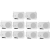 image:imageRockville HP4S8 White 4 Home Theater Speakers Swivel Brackets 5Pairs  360W Peak120W RMS IPX44 Rated 8 Ohm 80Hz20kHz Response 90dB Sensitivity ABS Cabinet IndoorOutdoor Use