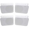 image:imageRockville HP65S8 65 White OutdoorIndoor Home Theater Speakers 4Pack  500W Peak160W RMS IPX44 Waterproof Swivel Bracket 8 Ohm Stainless Steel Grill Bass Reflex Port 2Way