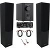 image:imageRockville Lux 658 Bundle 2 65Inch 640W Peak160W RMS 8Ohm Black Tower Speakers LUX 300 300W RMS Stereo Amplifier RDAC5B DAC Converter RCDR10B RCA Cable 2 BN10 10Foot OFC Cables 7Items