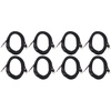 image:imageRockville RCXBN15 15 14 to Banana Speaker Cable 16 Gauge 8Pack  100 Copper 16 AWG OFC Black PVC Jacket Rubber Insulated ROHS Compliant Low Resistance Flexible