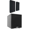 image:imageRockville RockSlim Bundle 2 525 in 240Watt Slim Home Theater Speakers with Wall Mount Brackets Rock Shaker 8in 400Watt Powered Home Theater Subwoofer Black 3Items