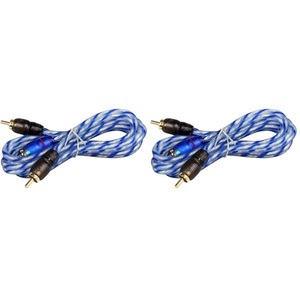 image:imageRockville RTR032 3 Foot 2 Channel RCA Cable Twisted Pair 100 Copper Conductors Split Pin Design Noise Rejection for Car Audio and Home Theater Pack of 23 Foot Pack of 2