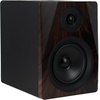 image:imageRockville APM5D 525 Powered Dark Wood Studio Monitor Pair RHT8D Stands  250W Peak  125W RMS Per Pair Class D BiAmped Silk Dome Tweeter Desktop Stands RRS190S 3Angle Isolation Pads 4Items