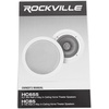 image:imageRockville HC655 8Pack White 65 inCeiling Home Speakers for Party  Home Theater 500W Peak  160W RMS 2Way 8Ohm Aimable Tweeters Paintable Flush Grilles Spring Terminals 76 Cutout