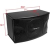 image:imageRockville KPS12 12 3Way Karaoke Speaker Pair Bundle with RPM85 Mixer  1600W Peak  400W RMS Each 8 Channel Bluetooth USB 5 Band EQ RWM1203VH Dual Wireless Mics 2 Speaker Cables 6Items