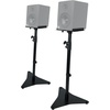 image:imageRockville RockShelf 68B Black 65 Bookshelf Speaker Pair with RVSM5 Stands  400W Peak  100W RMS 8 Ohm Kevlar Woofer 1 Silk Dome Tweeter Home Theater Adjustable Height Stands 4Items