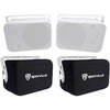 image:imageRockville 2 HP65S8 65 OutdoorIndoor Home Theater Speakers wSwivel Bracket Bundle with 2 RWBC65S Neoprene Covers for Select 65 OutdoorPatioBoat Speakers 4 Items