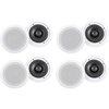 image:imageRockville HC655 8Pack White 65 inCeiling Home Speakers for Party  Home Theater 500W Peak  160W RMS 2Way 8Ohm Aimable Tweeters Paintable Flush Grilles Spring Terminals 76 Cutout