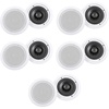 image:imageRockville HC655 White Pair 65 inCeiling Home Theater Speakers 10Pack  500W Peak  160W RMS 2Way 8Ohm Aimable Tweeters Paintable Flush Grilles Spring Terminals 76 Cutout