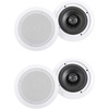 image:imageRockville HC65516 White Pair 65 inCeiling Home Theater Speakers 2Pack  500W Peak  160W RMS 2Way Swivel Tweeter Paintable Flush Mount Grills Polypropylene Cone 16 Ohm