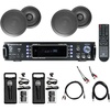 image:imageRockville HC85 Bundle 4 Black 8in 700Watt inCeiling Home Theater Speakers RPA60BT V2 1000W 2Ch AmplifierMixer 2 RMCXLR Wired Microphones Cables Included 10Items