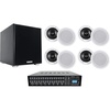 image:imageRockville HC85 Bundle 8 8 700W Peak  240W RMS Per Pair inCeiling Speakers Rock Shaker 10 600W Peak  300W RMS Powered Subwoofer Rock Matrix 4 Zone 70V Commercial Amplifier 10Items