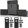 image:imageRockville HTS820 51 Karaoke Home Theater System Bundle with RMCXLR Mics  1500W Peak  375W RMS 8 Subwoofer Bluetooth HDMI Optical USBSD Dual 14 Mic Inputs Echo 5Band EQ FM 2Items