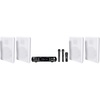 image:imageRockville RPA70WBT Bluetooth Home Theater Receiver with 4 Slim Wall Speaker  1000W Peak250W RMS BluetoothUSBOptical 2 Wireless VHF Microphones RockSlim White 525 Wall Mount Speaker 7Items