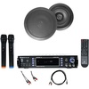 image:imageRockville RPA70WBT V2 Karaoke Amp with HC85 Black 8 Home Theater Speakers  1000W Peak  250W RMS Bluetooth USBOpticalCoaxial 2 Wireless Mics Echo FM Radio RCA and 35mm Cables 5Items
