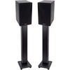image:imageRockville RockShelf 68B 400Watt Bundle Pair 65 in Home Bookshelf Speakers 8 Ohm Pair RHT28 28 in Surround Sound Speaker Stands for Home Theater 4Items