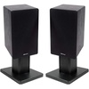 image:imageRockville RockShelf 68B Black 65 Bookshelf Speaker Pair with RHT8B Stands  400W Peak  100W RMS 8 Ohm Kevlar Woofer 1 Silk Dome Tweeter Desktop Studio Monitor Stands Home Theater 4Items