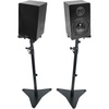 image:imageRockville RockShelf 68B Black 65 Bookshelf Speaker Pair with RVSM5 Stands  400W Peak  100W RMS 8 Ohm Kevlar Woofer 1 Silk Dome Tweeter Home Theater Adjustable Height Stands 4Items